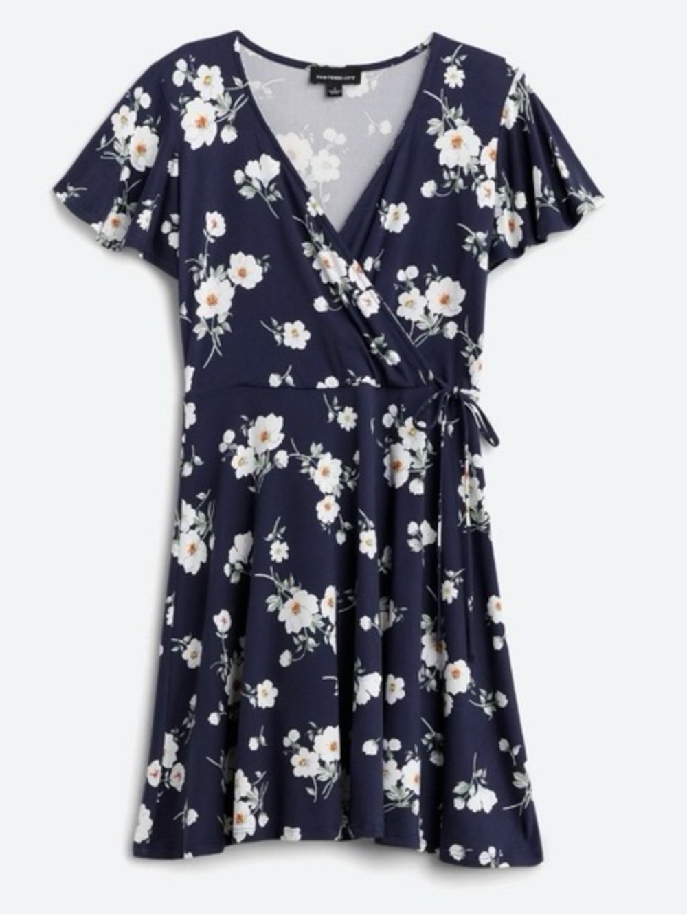 Kegan Faux Wrap Brushed Knit Dress